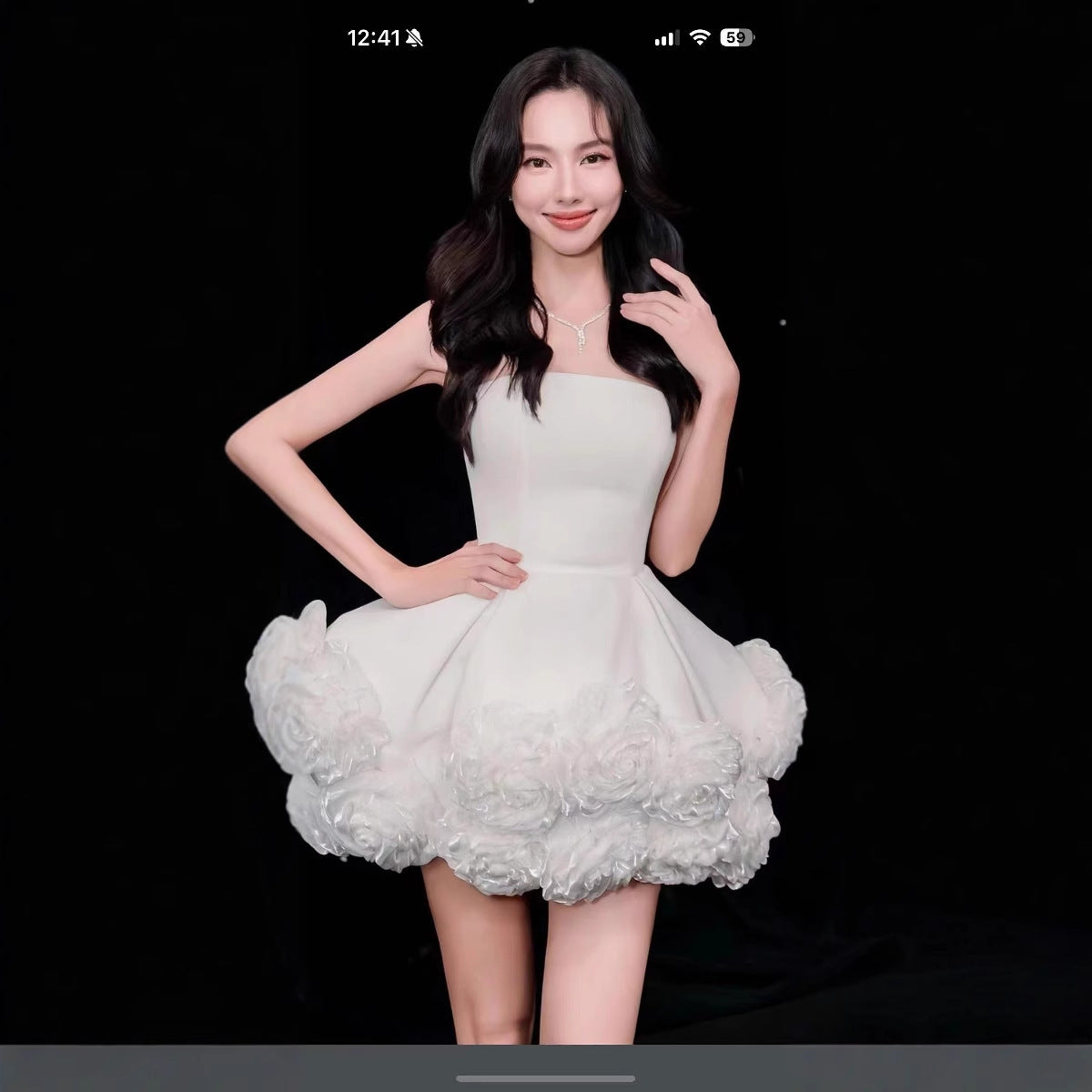 Three-dimensional Flower Pettiskirt French Cross-border Dress