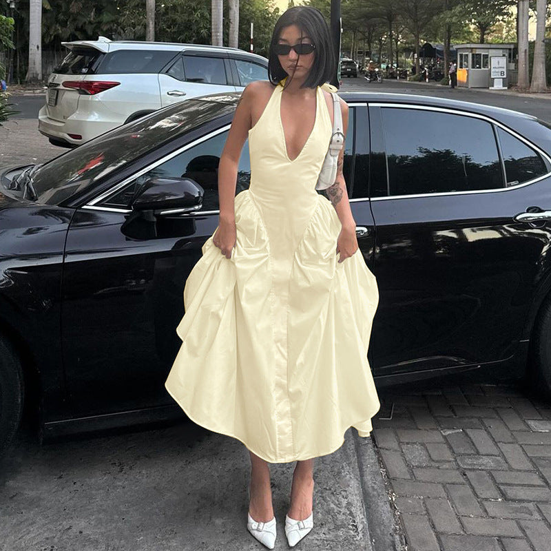 White Flair Frock Dress